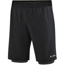 JAKO Sporthose 2in1 (Short+Tight) kurz schwarz Herren